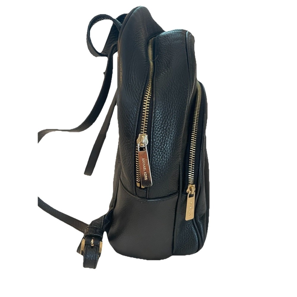 Michael Kors pebbled leather Abbey Backpack Leather Logo - Picture 4 of 13